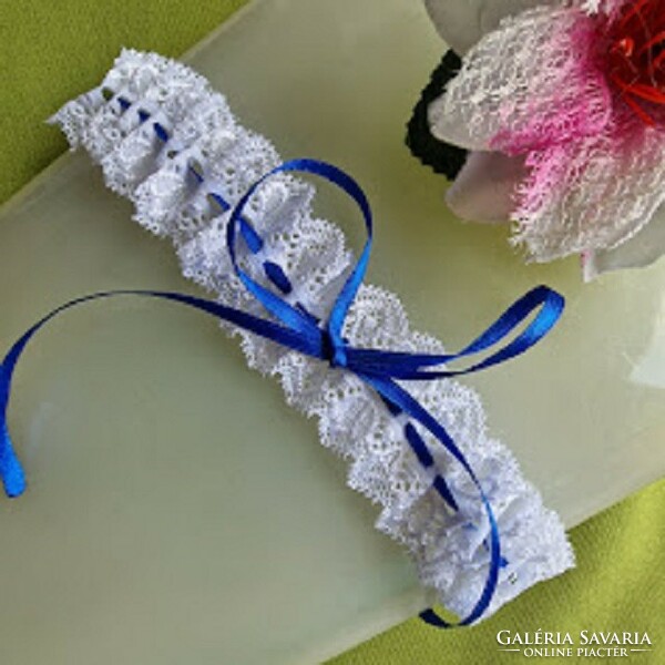 Wedding hak60 - 35mm ribbon, snow white lace garter, thigh lace