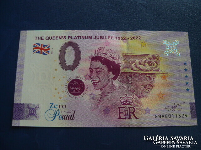 Great Britain / English 0 pounds / zero pounds 2022 Elizabeth II 70th Anniversary! Rare commemorative coin! Ouch!
