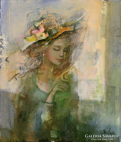 László Budai: Sunny memory - framed: 82x72 cm - size of work: 70x60cm - 24/143b