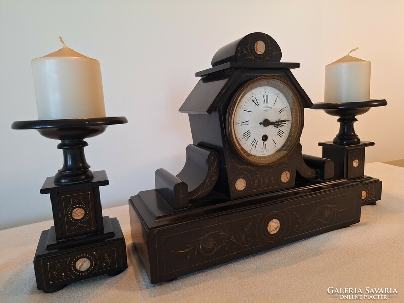 Fireplace clock set for sale.