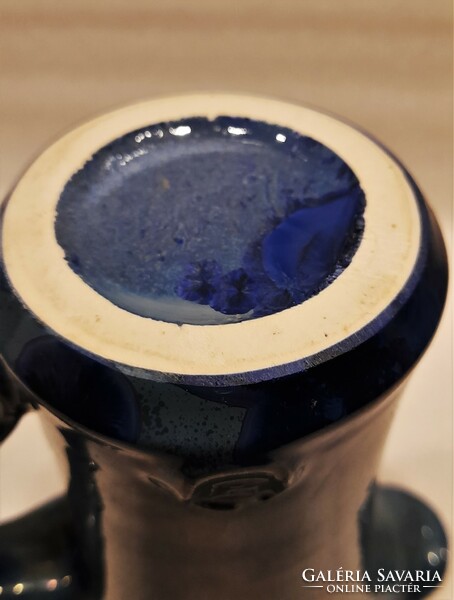 Marked crystal glazed ceramic jug / vase / jug vase