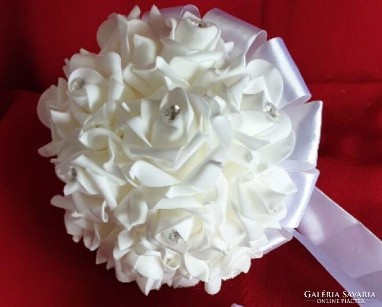 Wedding mcs01 - 20x25cm bridal bouquet of white foam roses