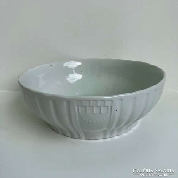 Zsolnay Hungarian white porcelain bowl - scones - garnish - coma bowl