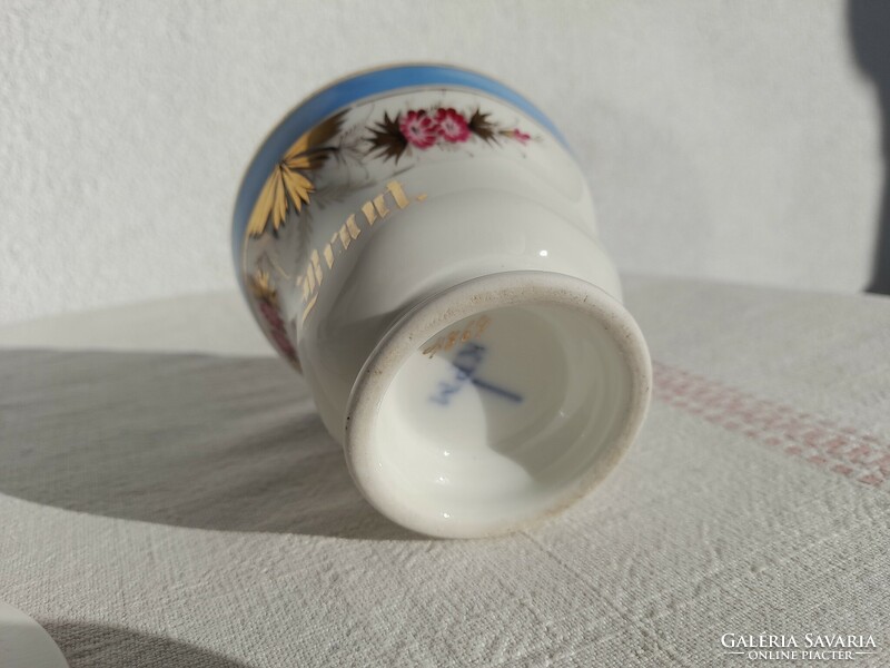 KPM BERLIN biedermeyer gyűjtői csésze és alj, "A Menyasszonyé" német felirattal