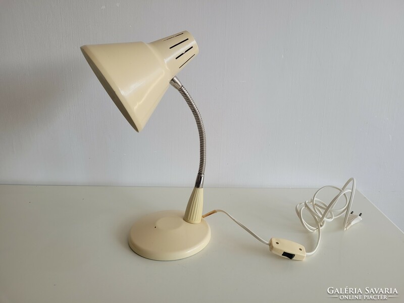 Old, retro, large-sized table lamp with a throat tube, mid-century