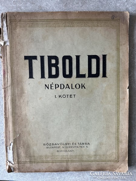 Honorary copy dedicated by József Tiboldi 1940