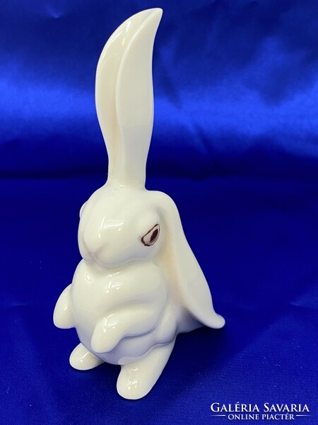 Kajla rabbit with red eyes from Herend, bunny porcelain figure (10cm) rz