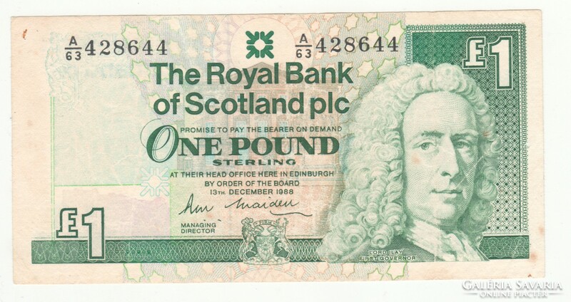 1 POUND 1988 SKÓCIA