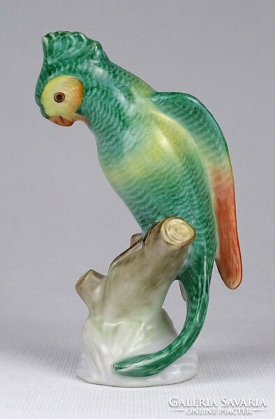 1Q618 Régi Herendi porcelán papagáj 12 cm