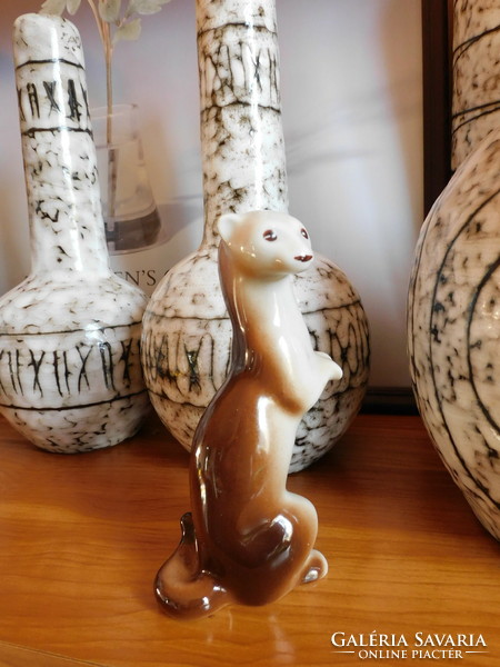 Polonne porcelain weasel from the Soviet era - 15 cm