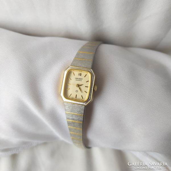 Wonderful vintage oriental jewelry watch (palladium + gold plating)