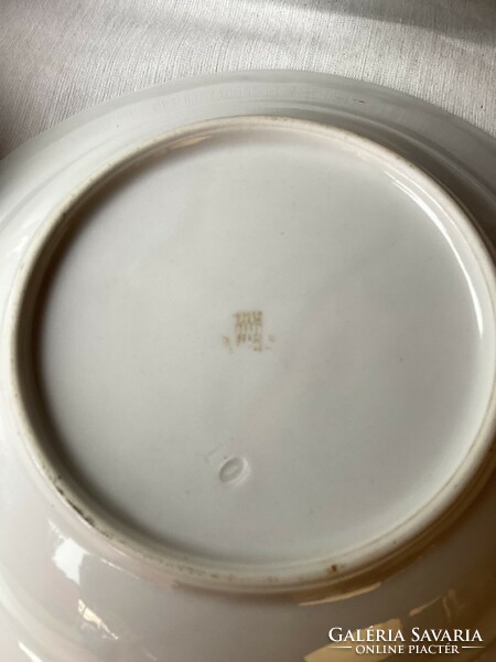 Zsolnay porcelain peasant plate with tendril pattern.