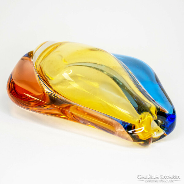 Kézzel készített Cseh, színes üvegváza