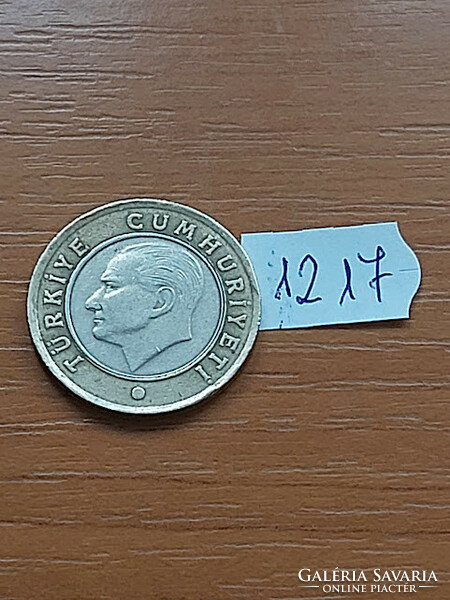 TÖRÖKORSZÁG 1 LIRA 2009  BIMETÁL  1217