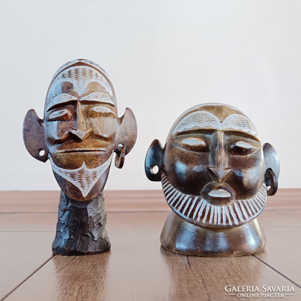 Old African carved stone sculptures