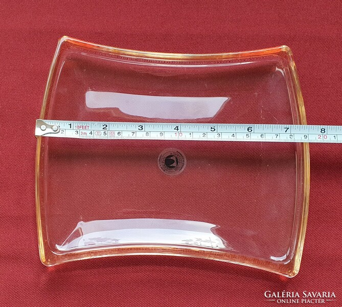Walther Glas német üveg tálka kínáló tányér tál