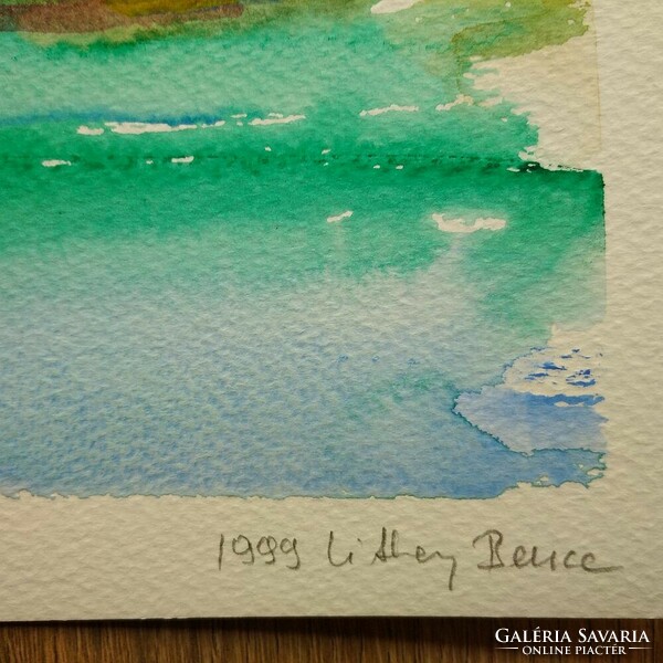 Litkey Bence: "Balaton  Tihany" című gyönyörű akvarellje