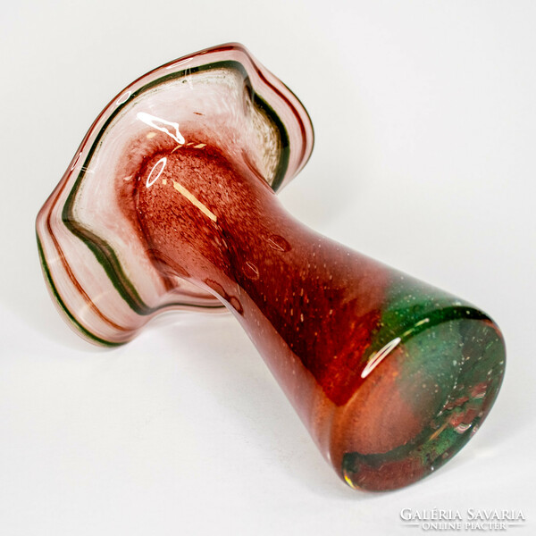 Handmade colored glass vase