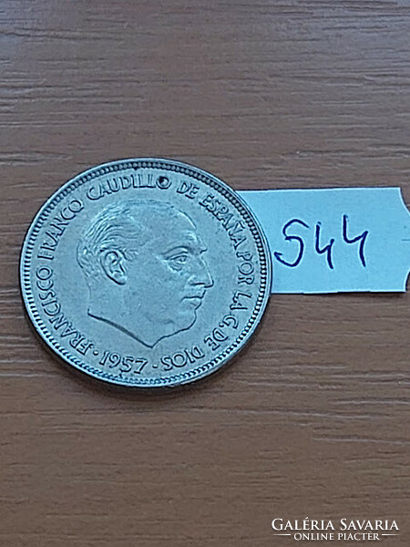 Spanish 25 pesetas 1957 (58) cuni, gral. Francisco franco 544