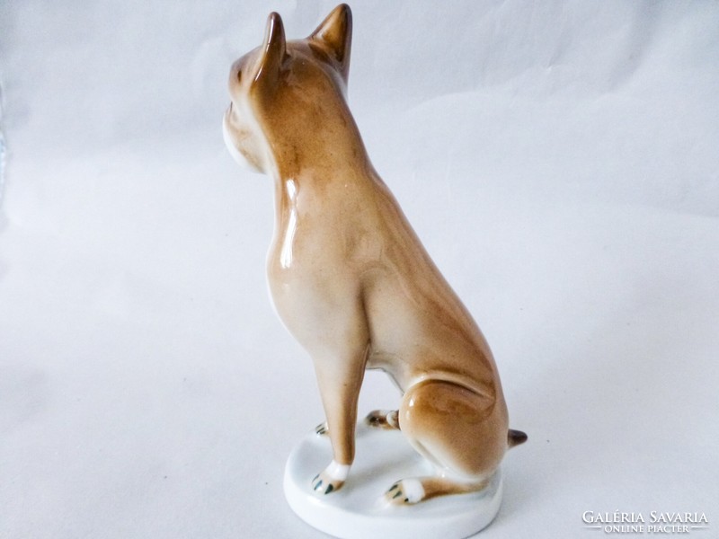 Zsolnay porcelán boxer kutya