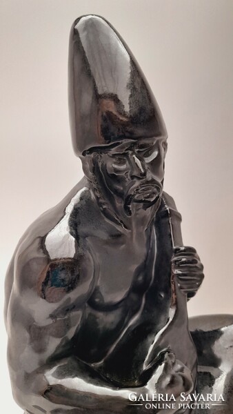 Darabos Iván nagyméretű kerámia figura, 30 cm