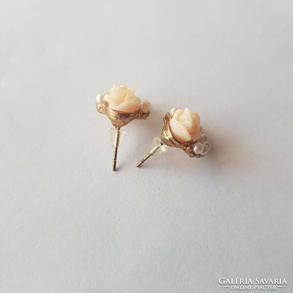 New, pearly, pink bijou earrings