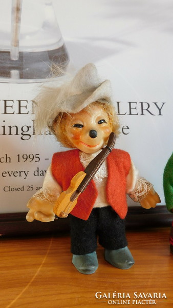 Old hedgehog figures - troubadour and miner - 13 cm