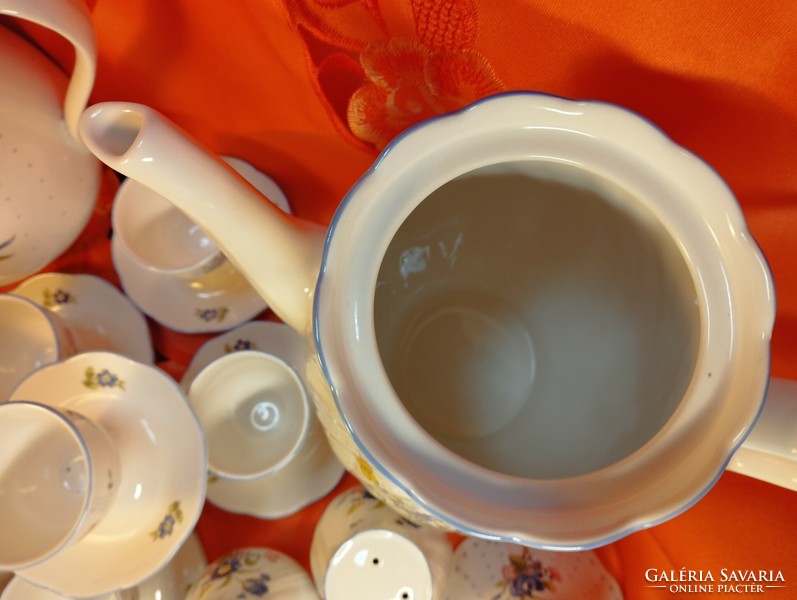 Nikko, minőségi japán porcelán reggeliző készlet, 6 szem. kiegészítőkkel, 34 db.