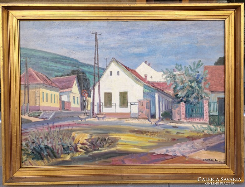 Laszlo of Russia (1928-2000: houses in Visegrád, 50x70 cm.