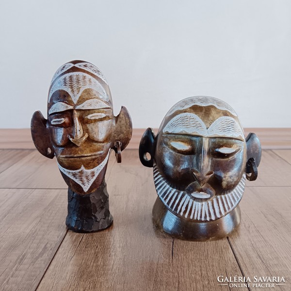 Old African carved stone sculptures