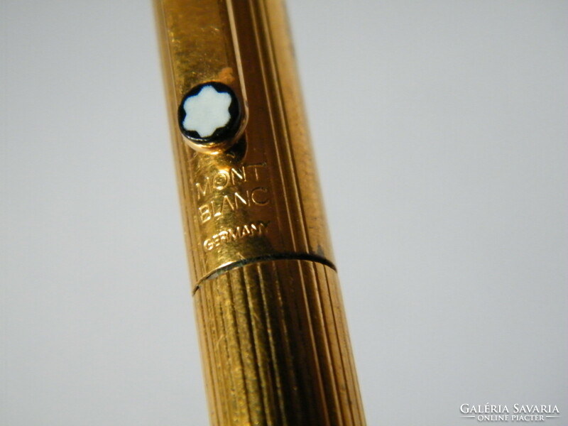 Vintage montblanc noblesse slimline gold colored ballpoint pen