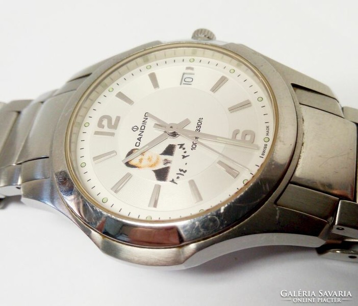 Candino quartz large metal strap men's watch, made in Switzerland, in excellent condition