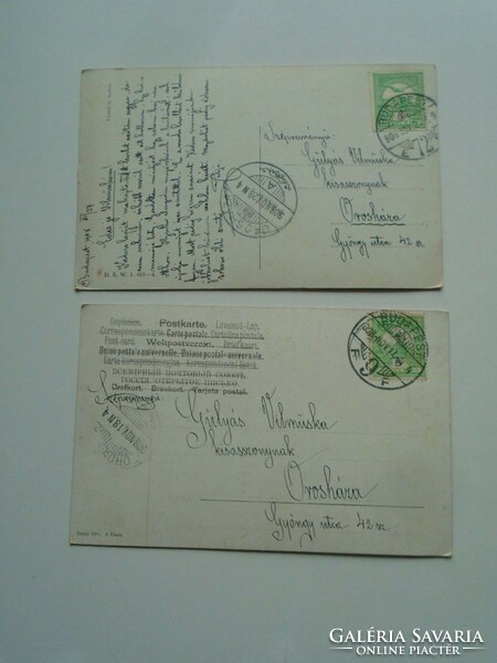 D200924  - 2  db képeslap -természet-  Gulyás Vilmuska - Orosháza  Gyöngy utca 42.sz.  1908
