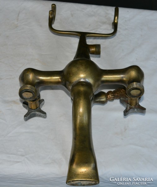 Art deco copper tub faucet with shower holder antique brass bathroom faucet