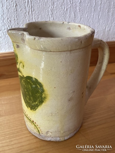 Painted-glazed potter's ceramic jug