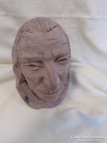 Antique ceramic statue - male head
