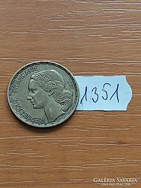 France 20 francs 1950 aluminum bronze, rooster 1351