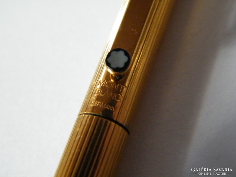 Vintage montblanc noblesse slimline gold colored ballpoint pen