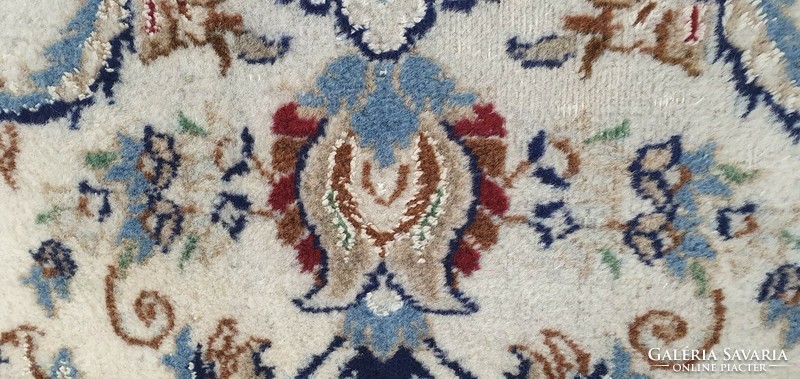 Km59 fabulous Iranian nain silk contour hand-knotted wool Persian carpet 195x295cm free courier