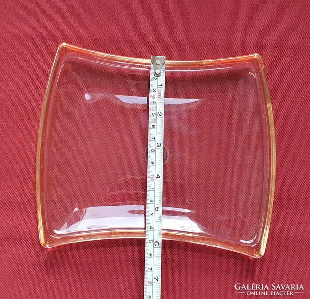 Walther Glas német üveg tálka kínáló tányér tál