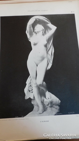 Antik, 1896-os francia album 150 darab műlappal - szobrászat (La sculpture moderne)