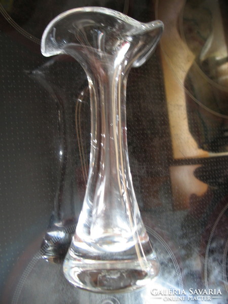 Handcrafted glass vase in the shape of a gourd