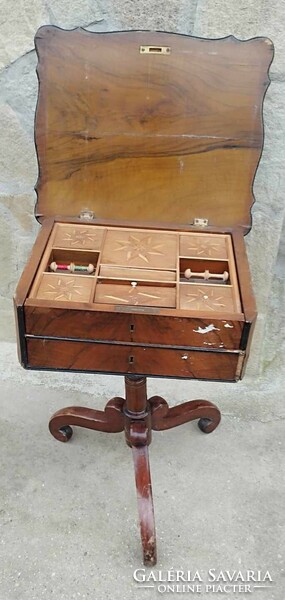 Biedermeier inlaid sewing table