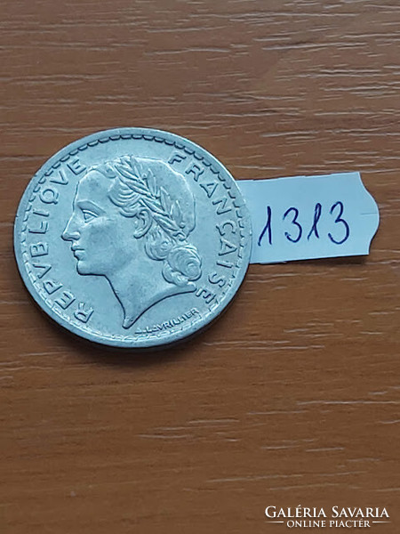 France 5 francs francs 1947 / b, aluminum 1313