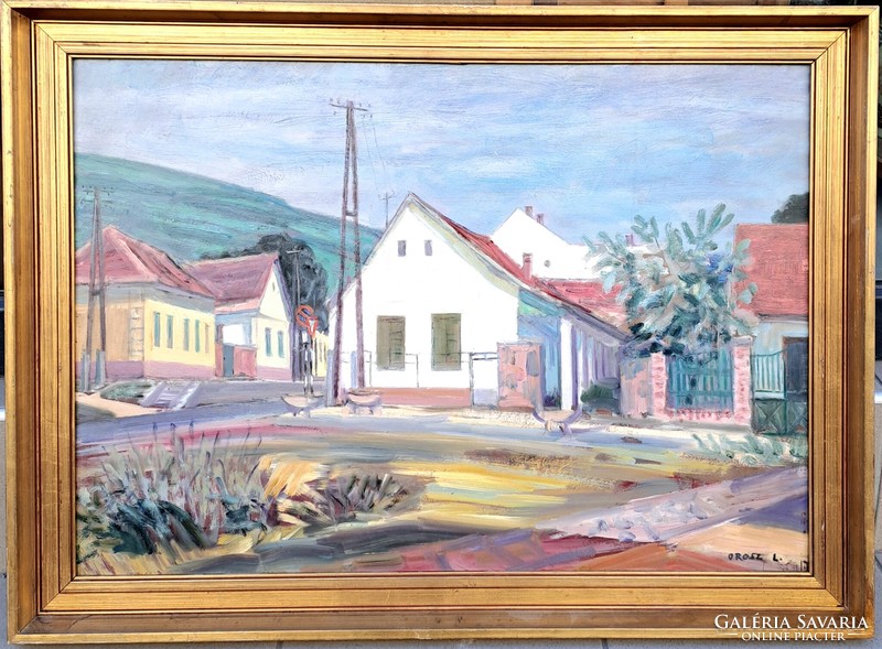 Laszlo of Russia (1928-2000: houses in Visegrád, 50x70 cm.