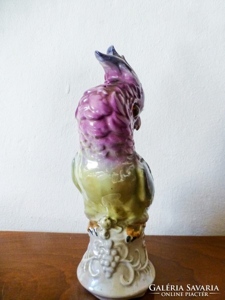 Antique German cockatoo figure, lamp