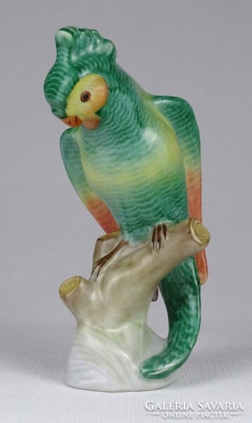 1Q618 Régi Herendi porcelán papagáj 12 cm