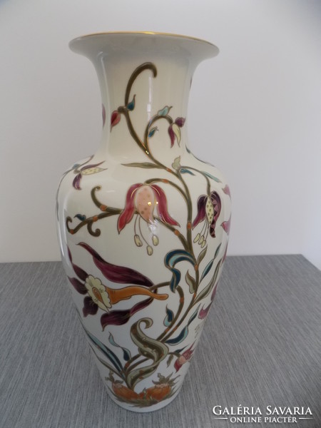 Új Zsolnay 42 cm Orchideás váza!