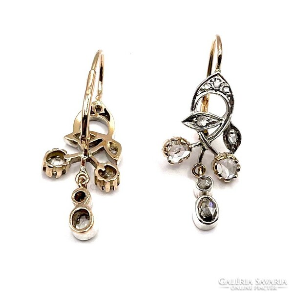 4835. Art Nouveau earrings with diamonds