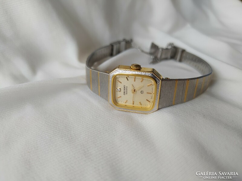 Wonderful vintage oriental jewelry watch (palladium + gold plating)